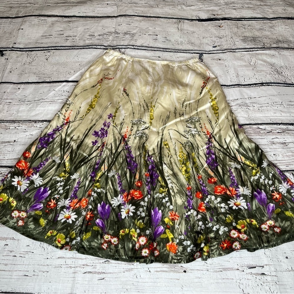 Chico's Silk Floral Print Skirt Size 0 (S) - Picture 9 of 9
